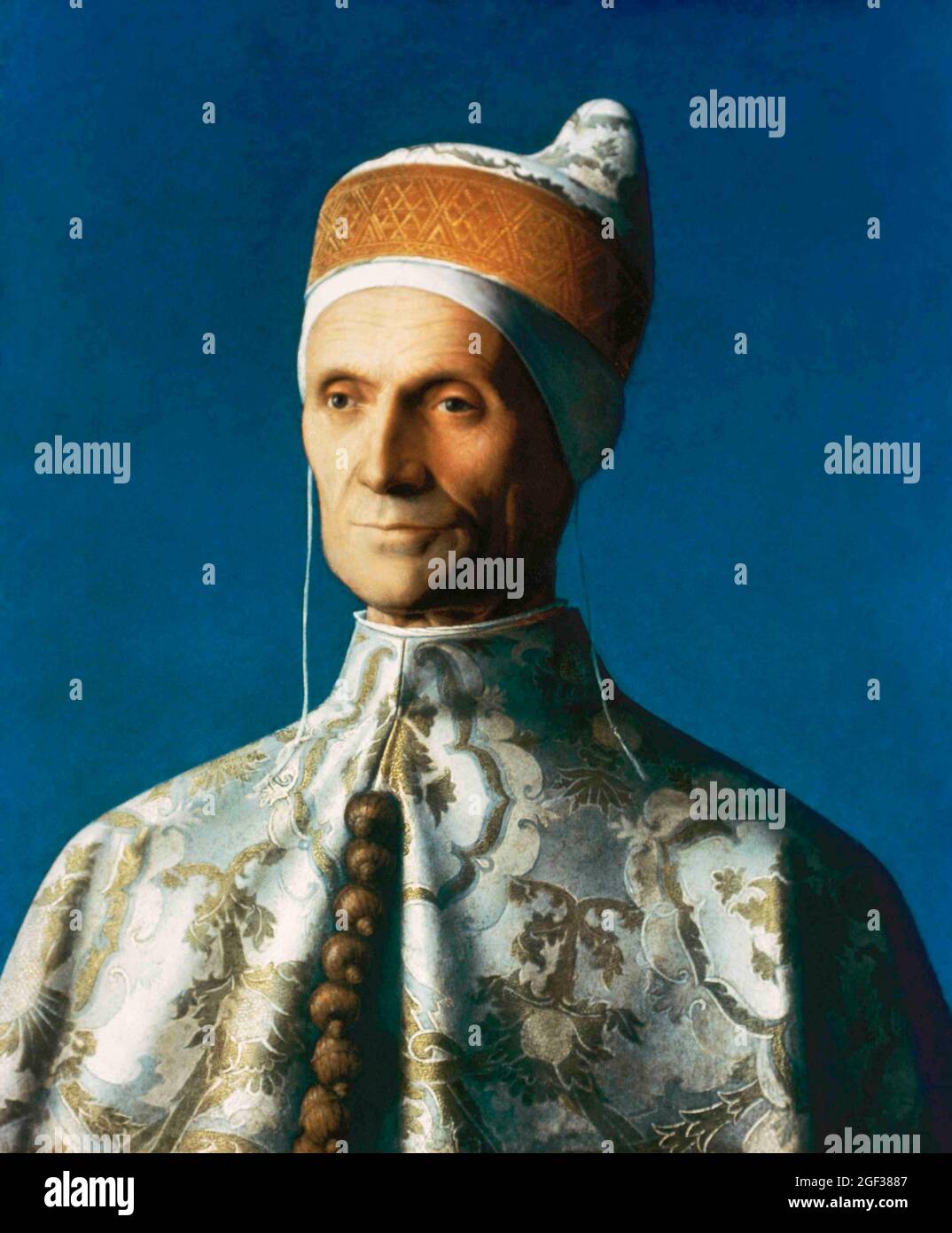 Doge Leonardo Loredan, 75° doge della Repubblica Veneziana dal 1501 al 1521. Ritratto del pittore rinascimentale italiano Giovanni Bellini (c. 1430-15 Foto Stock