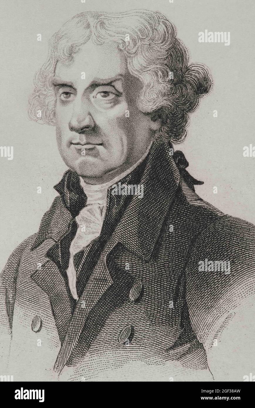 Thomas Jefferson (1743-1826). Terzo presidente degli Stati Uniti d'America (1801-1809), uno dei Padri fondatori. Fu l'autore del Decla Foto Stock