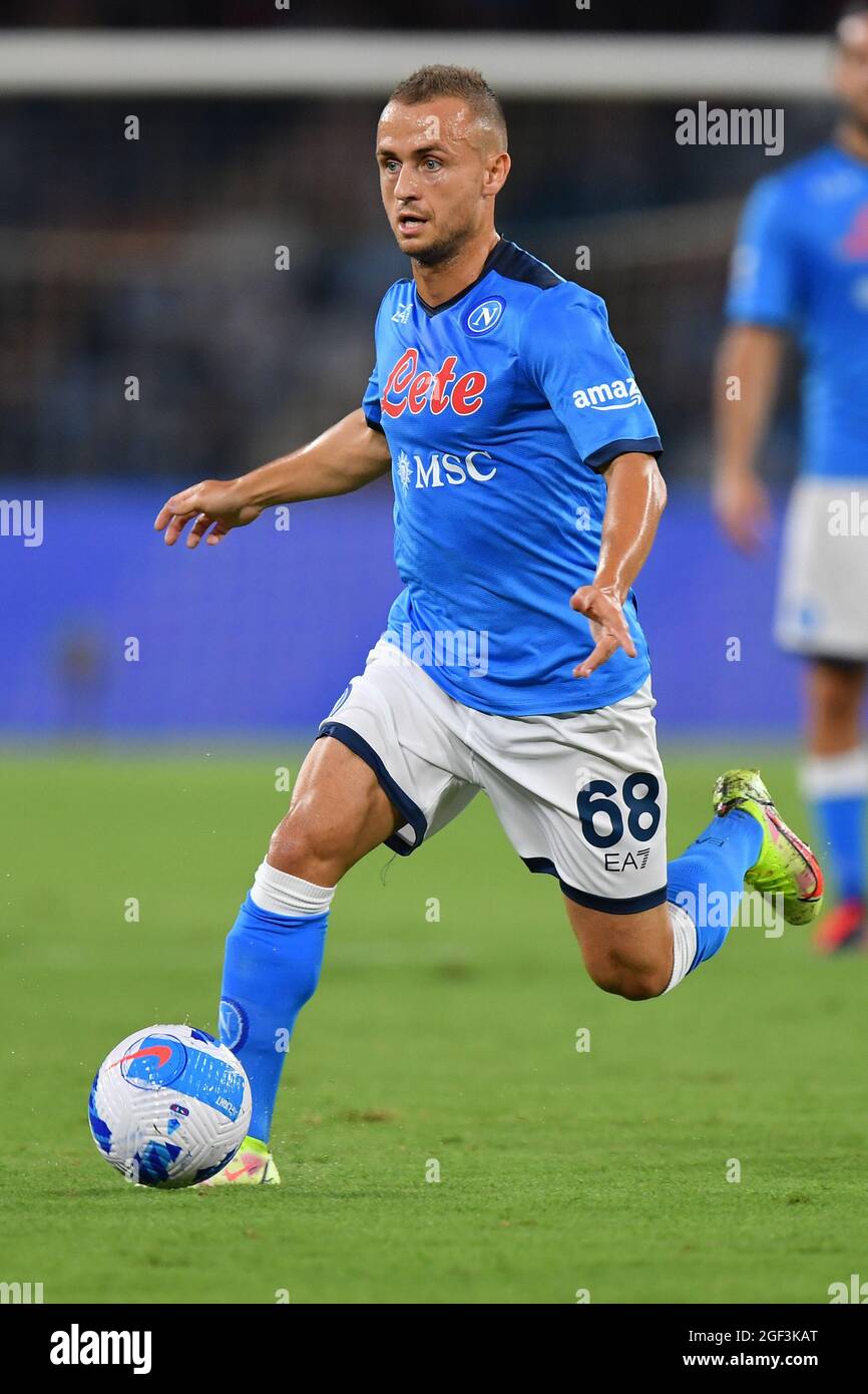 Il centrocampista di Napoli Stanislav Lobotka durante la SSC Napoli vs Venezia FC, Serie di calcio italiana A match, Napoli, IT - Foto .LiveMedia/Carmelo Imbesi Foto Stock