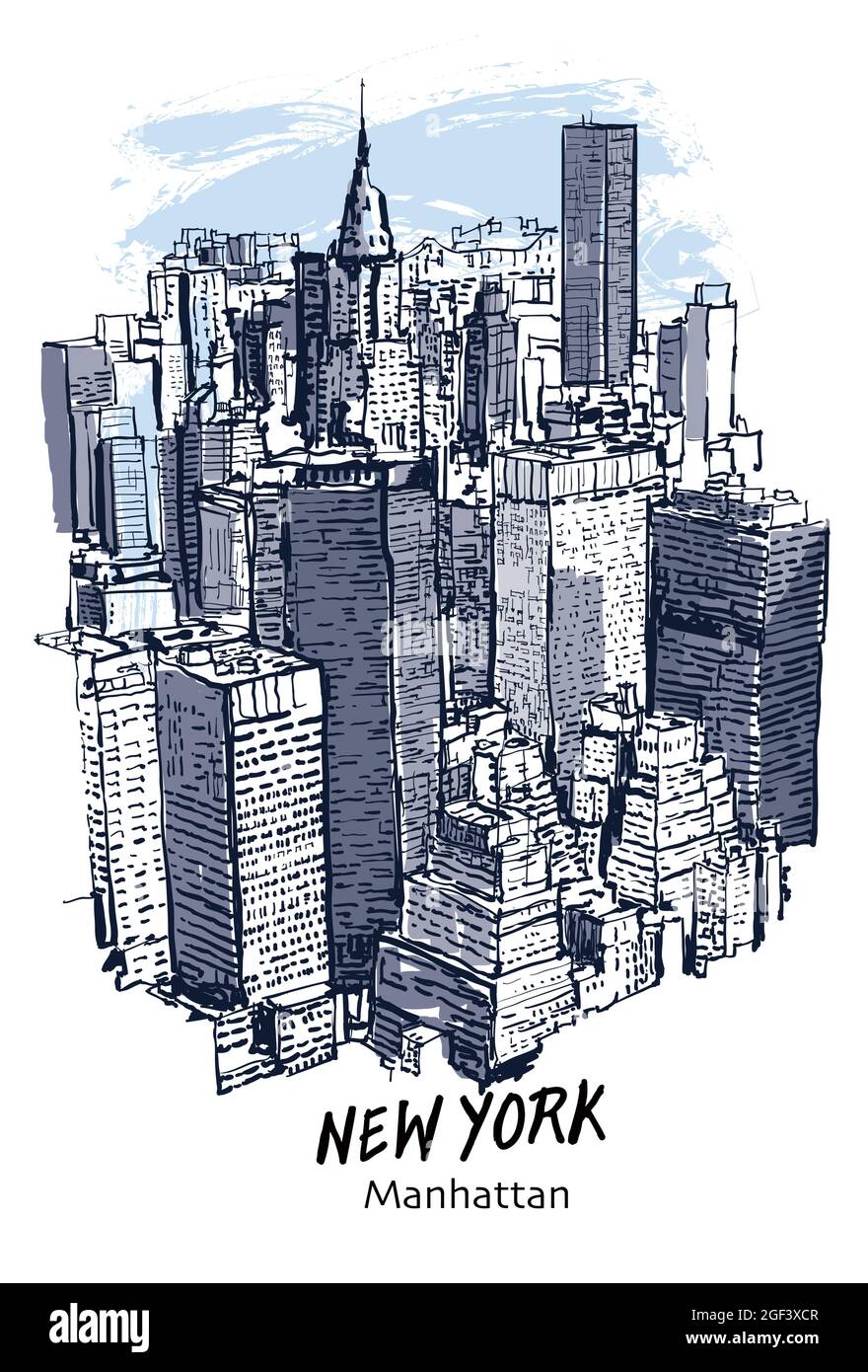 New York, Manhattan - illustrazione vettoriale Illustrazione Vettoriale