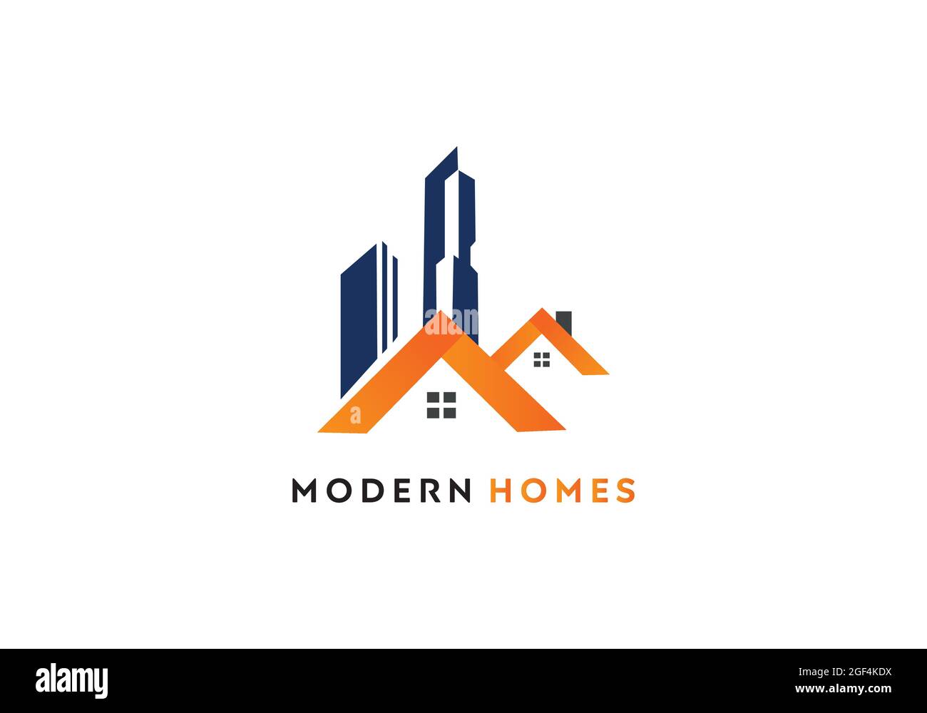 moderno modello di design del logo immobiliare Illustrazione Vettoriale