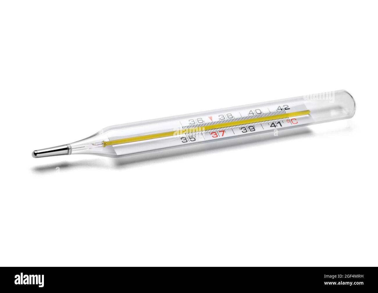 termometro temperatura febbre misura gradi celsius influenza medica Foto Stock