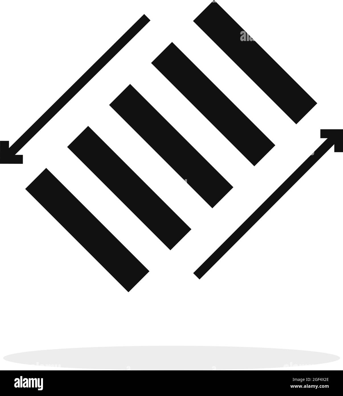 semplice cartello pedonale come zebra Illustrazione Vettoriale