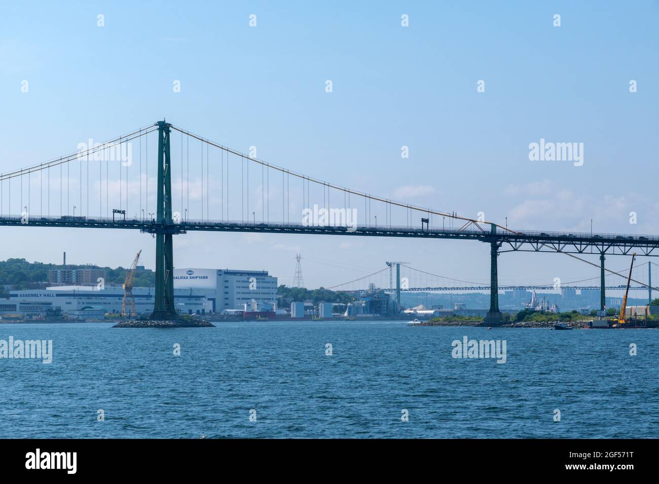 Halifax, Canada - 10 agosto 2021: Macdonald Bridge Foto Stock