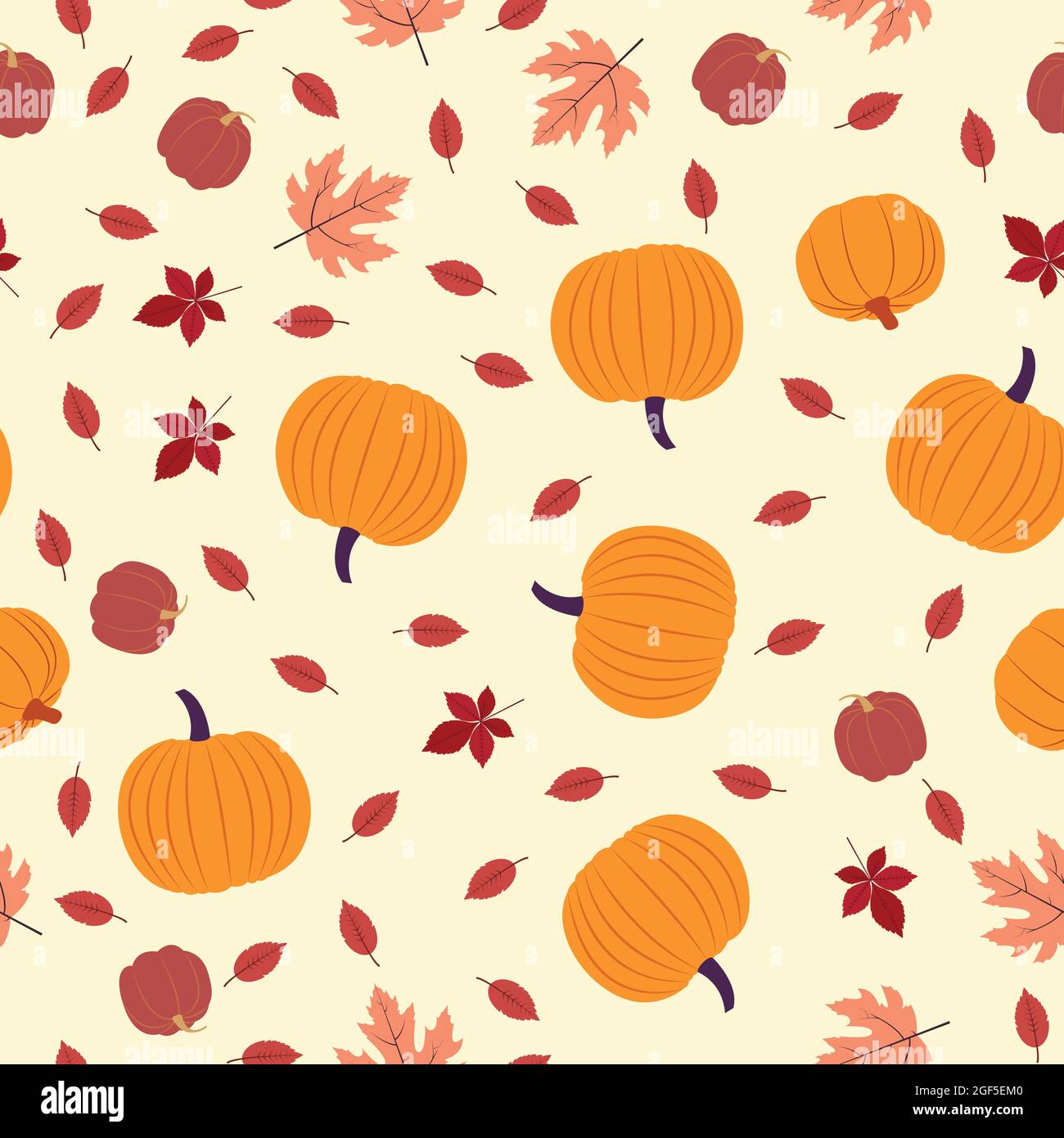 Pattern vettoriale senza giunture. Autunno piante e raccolto Illustrazione Vettoriale