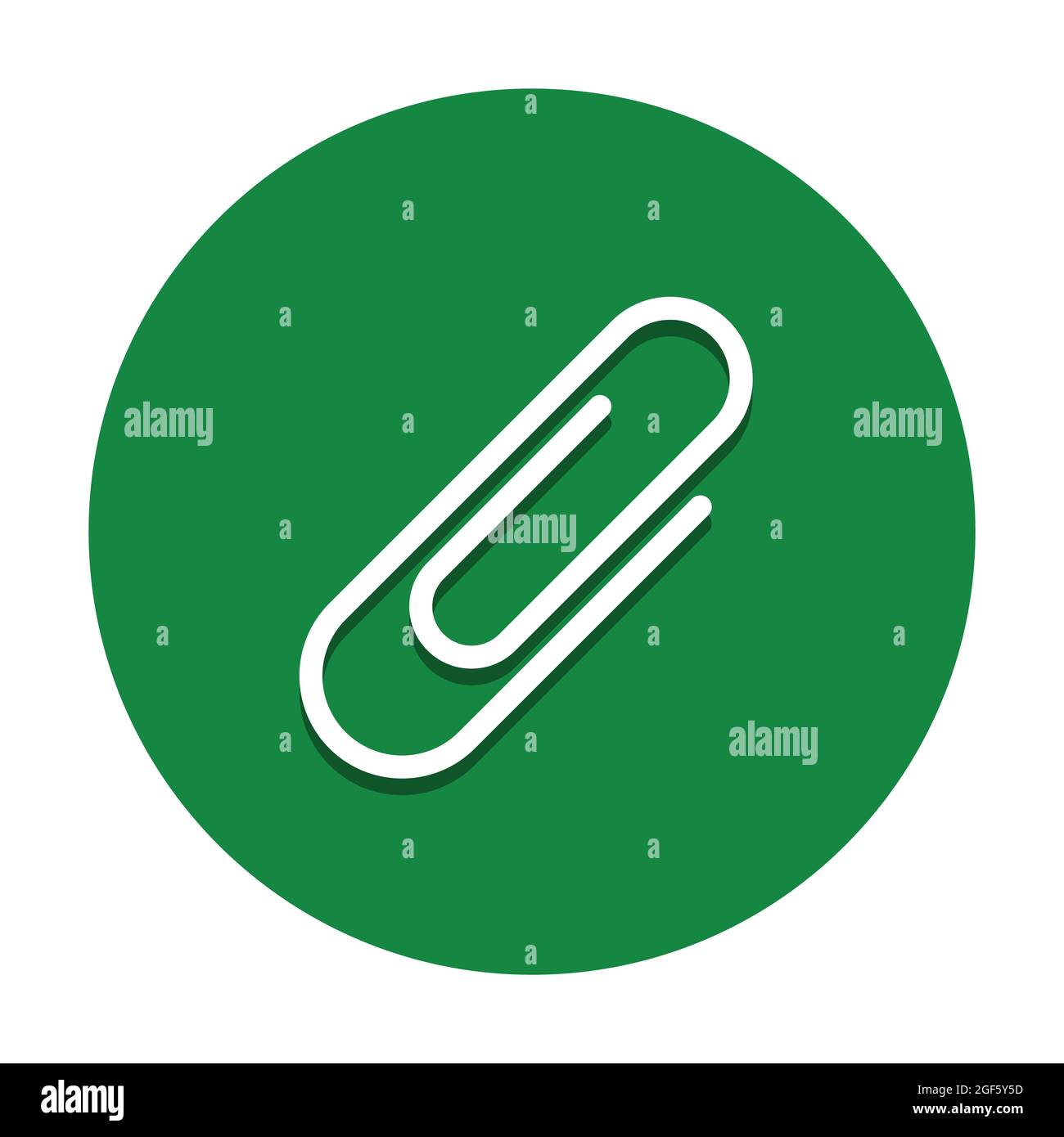 vettore di icone di allegati con clip in carta per design grafico, logo, sito web, social media, app mobile, Illustrazione dell'interfaccia utente Illustrazione Vettoriale