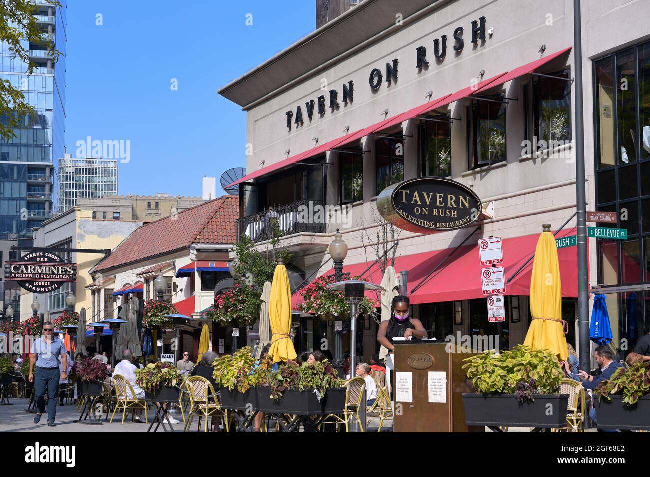 The Tavern on Rush (Steakhouse) al Mariano Park, Chicago, Illinois Foto Stock