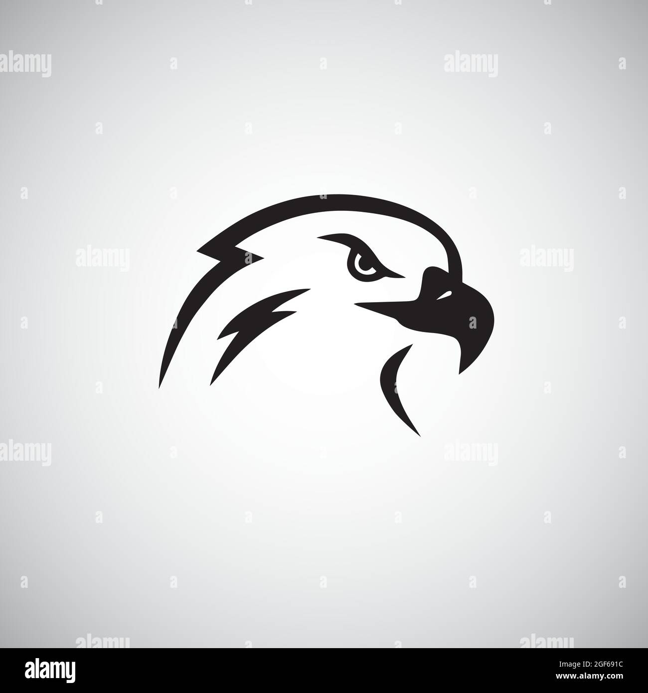 Logo Eagle o modello Mascot. Illustrazione semplice Illustrazione Vettoriale