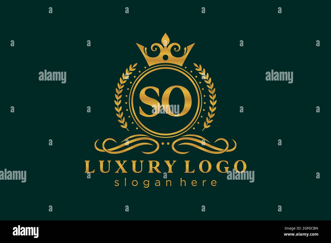 MODELLO SO Letter Royal Luxury Logo in Vector Art per Ristorante, Royalty, Boutique, Cafe, Hotel, Araldica, Gioielli, Moda e altri vettori illustratore Illustrazione Vettoriale