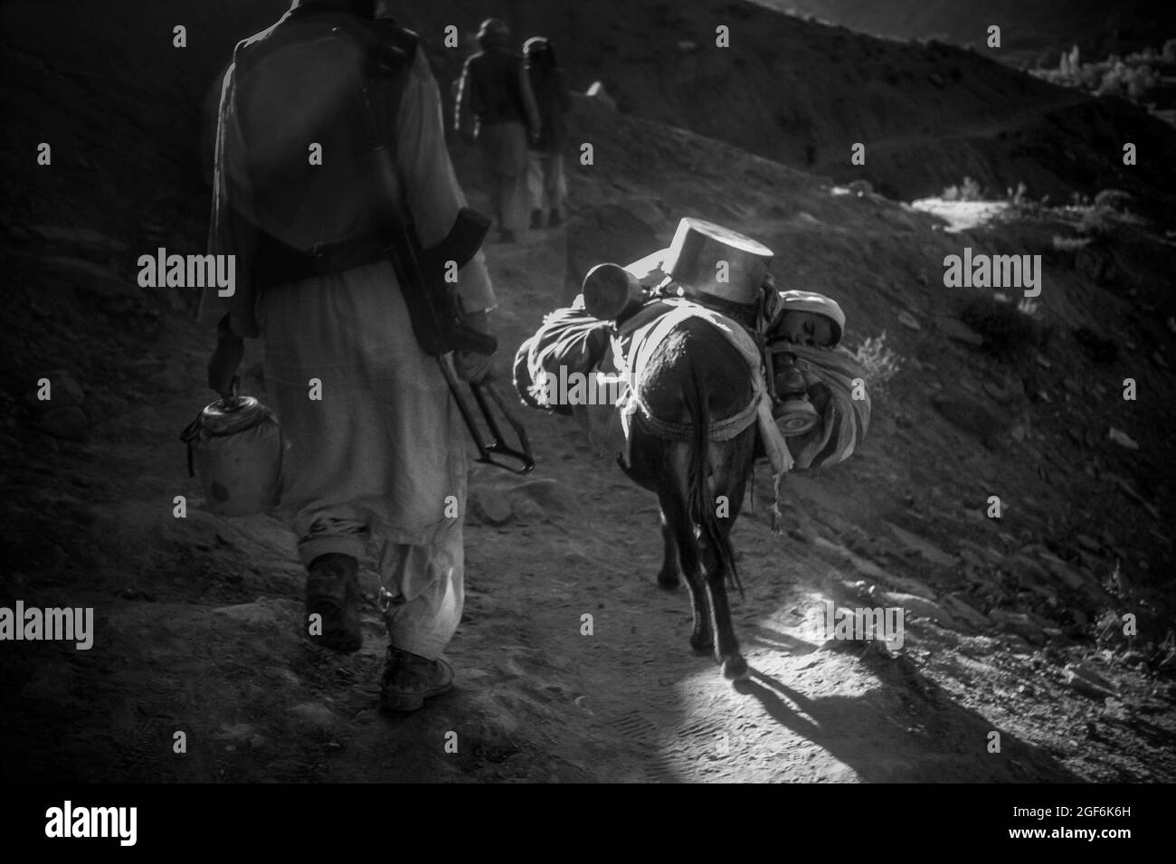 con la guerriglia islamica in afghanistan durante l'occupazione sovietica 83-84 Foto Stock