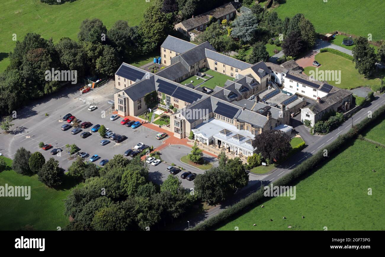 Vista aerea del Gomersal Park Hotel vicino Cleckheaton, West Yorkshire Foto Stock