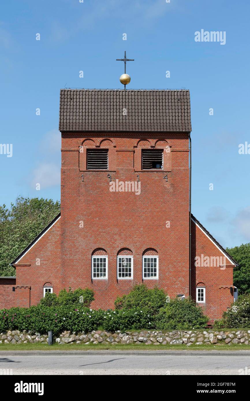 Cappella Frisone, Wenningstedt-Braderup, Sylt, Isole Frisone Orientali, Schleswig-Holstein, Germania Foto Stock