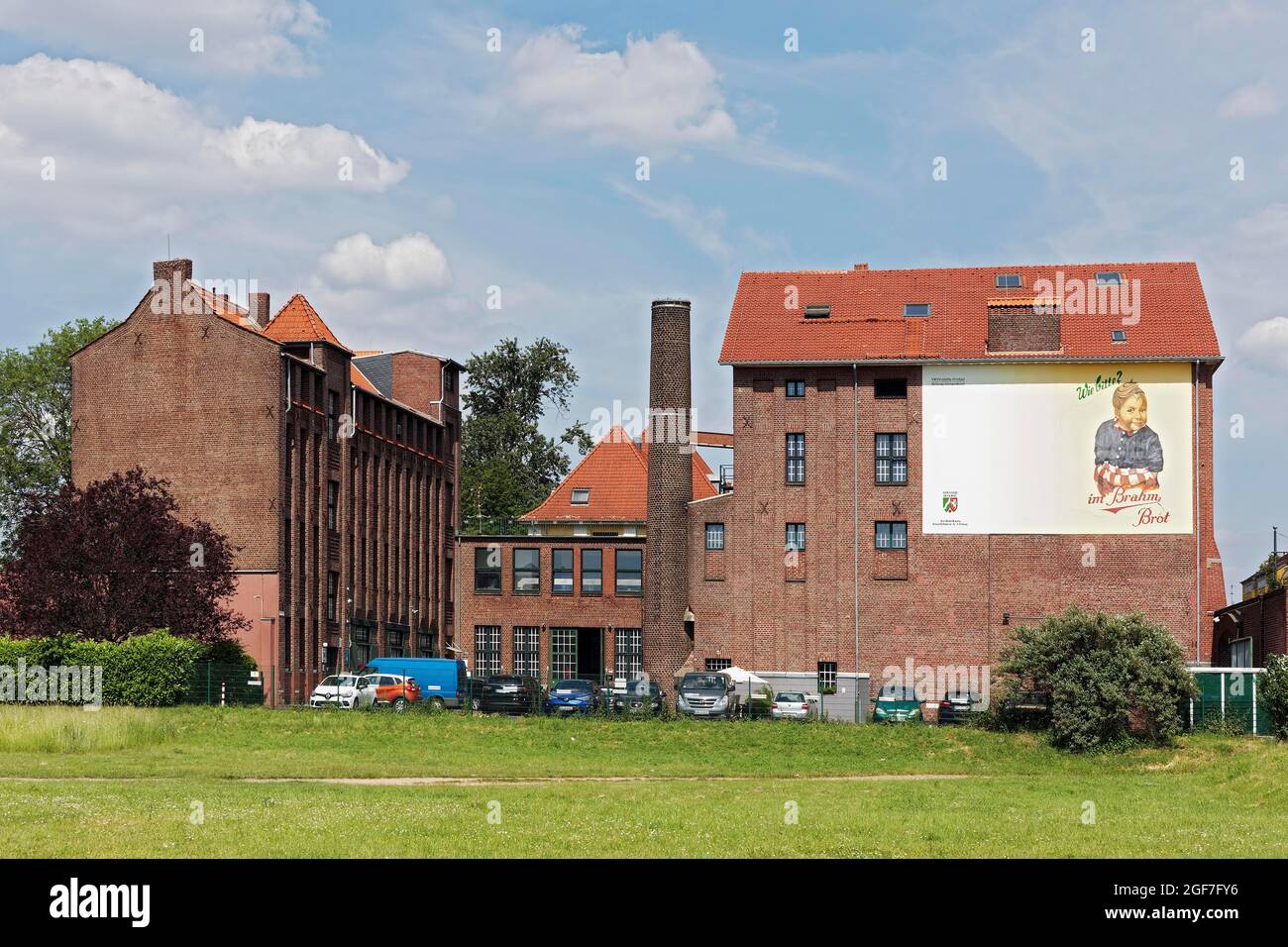 Ex fabbrica di pane im Brahm, oggi centro culturale, monumento industriale, Krefeld, Renania settentrionale-Vestfalia, Germania Foto Stock