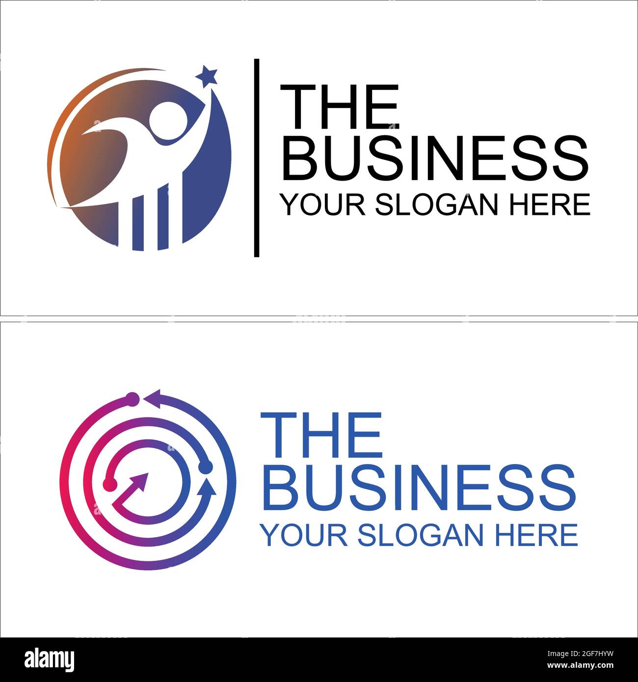 Business Consulting sviluppo logo design Illustrazione Vettoriale