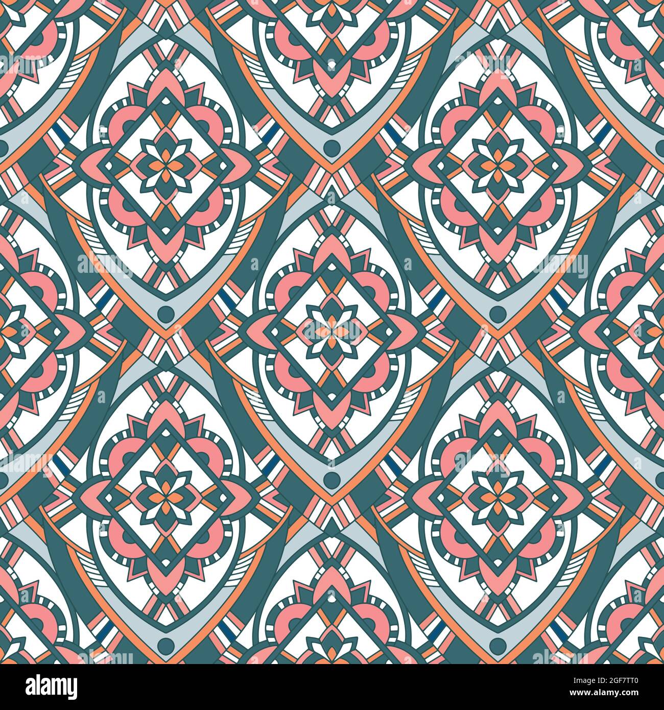 Etnia Trigale Argyle senza giunture Pattern. Tradizionale Boho Ikat ornamento di Doodle Rhombes. Vettore astratto Mosaico forma geometrica del diamante vettore Illustrazione Vettoriale