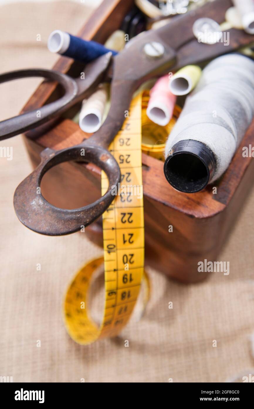 Fatti di base ed essenziali per la professione del sarto Foto Stock