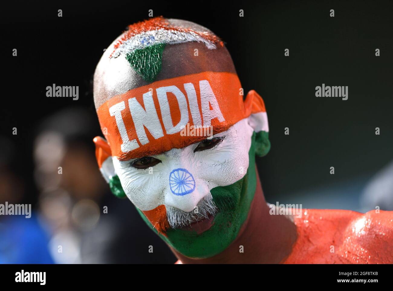 Indian cricket sostenitore tifosi India / Pakistan ICC Champions Trophy Foto Stock