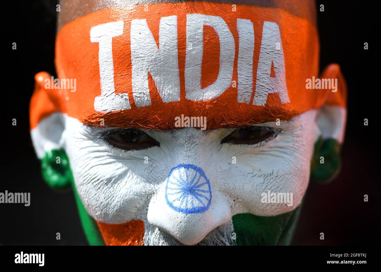 Indian cricket sostenitore tifosi India / Pakistan ICC Champions Trophy Foto Stock