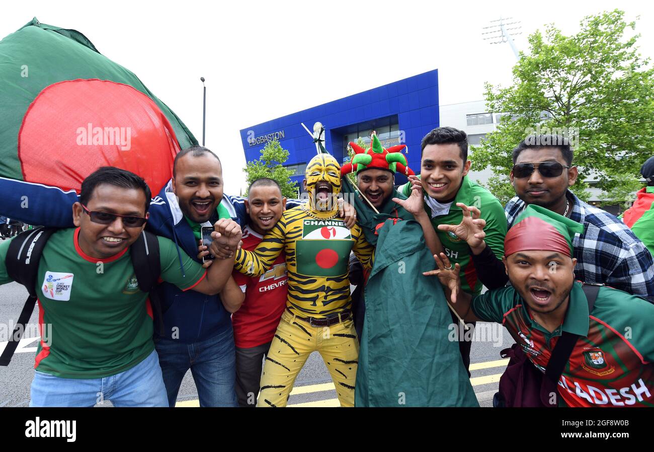 Bangladesh cricket tifosi sostenitori India / Bangladesh ICC Champions Trophy 15/06/2017 Foto Stock