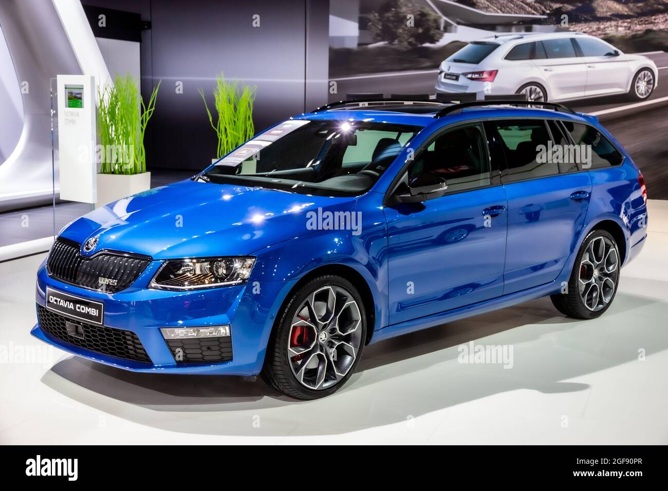 Vettura Skoda Octavia Combi presentata al Salone Autosalon di Bruxelles Expo. Belgio - 12 gennaio 2016 Foto Stock