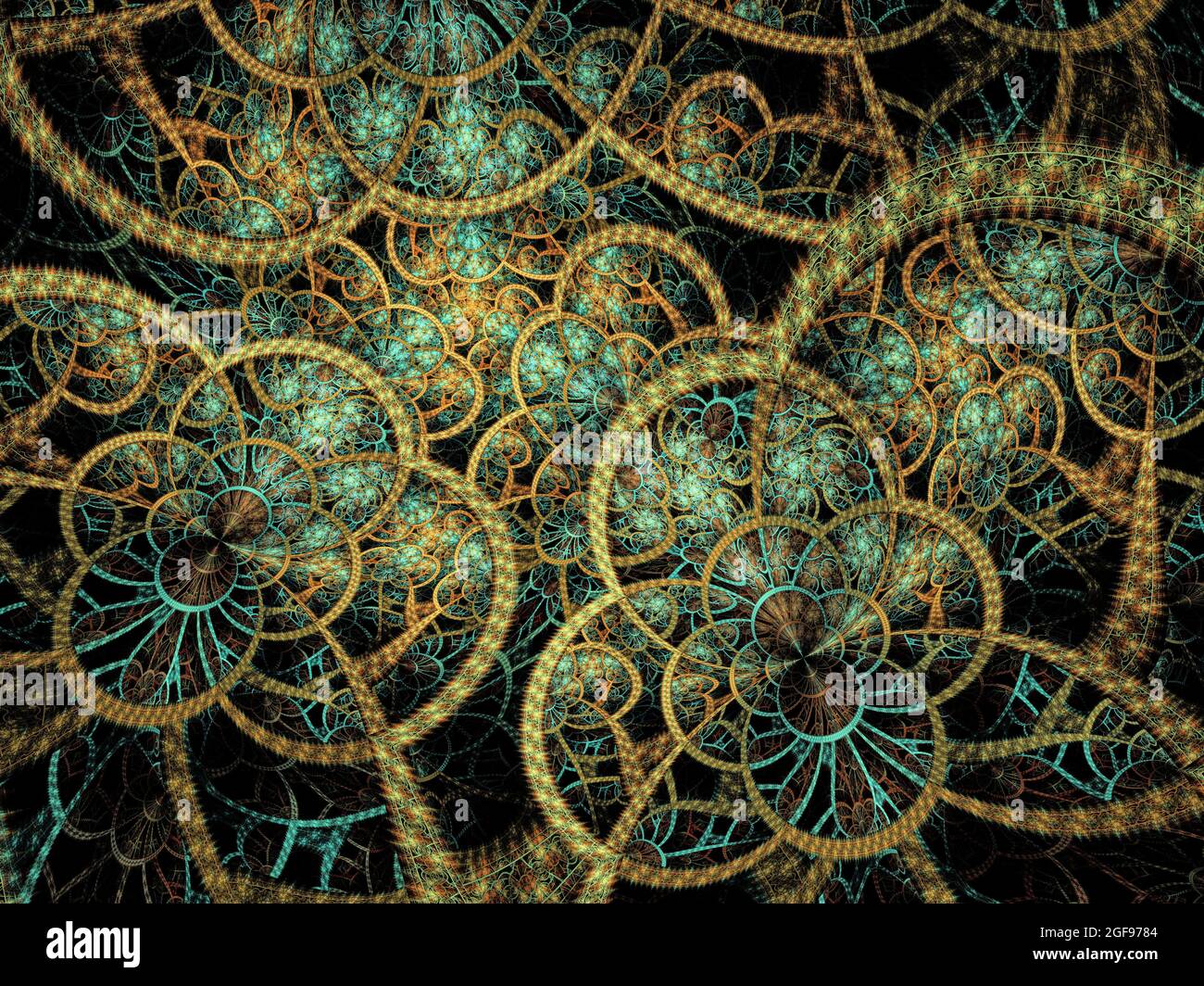 Complessa Flame Fractal Art Foto Stock