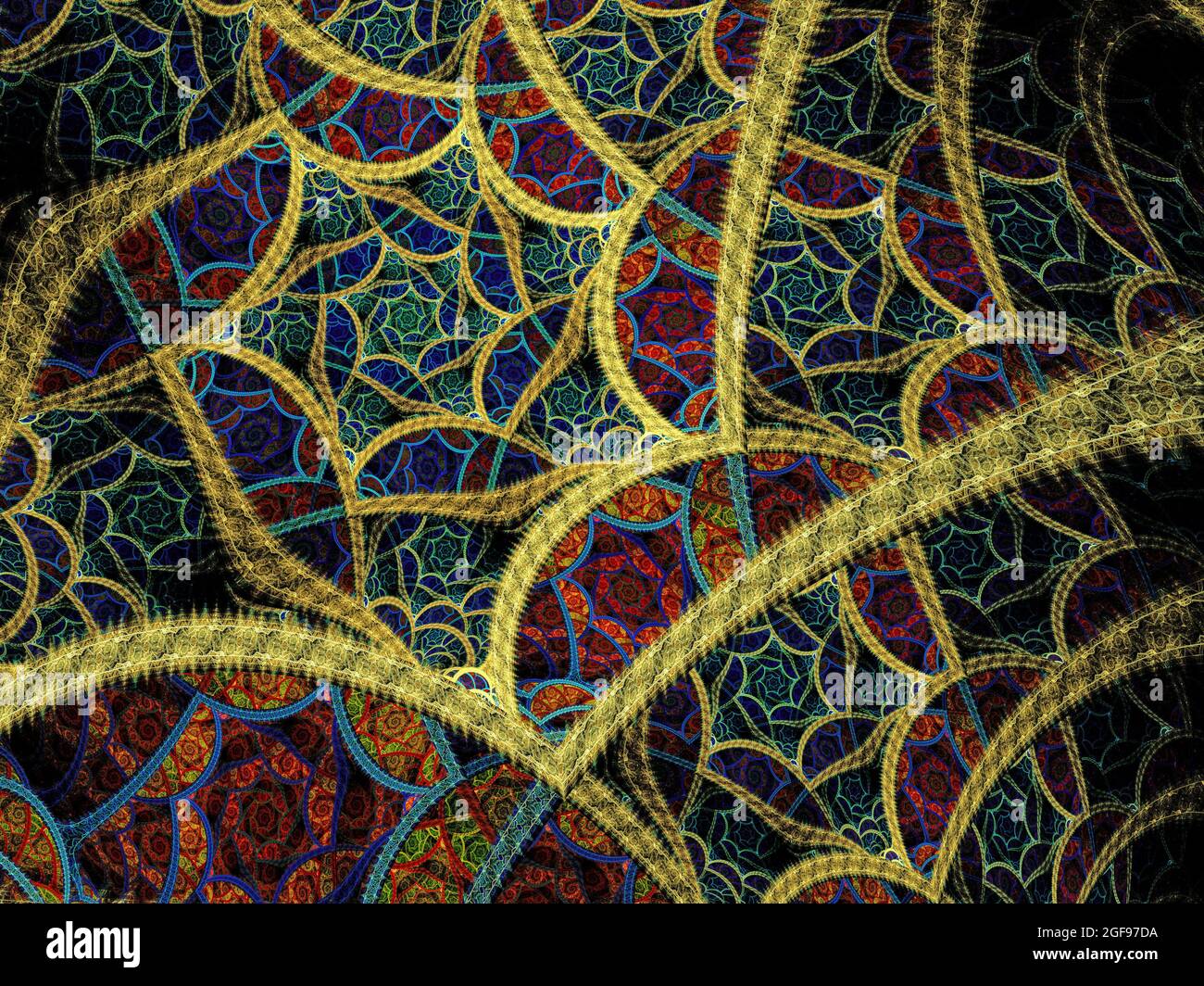 Complessa Flame Fractal Art Foto Stock