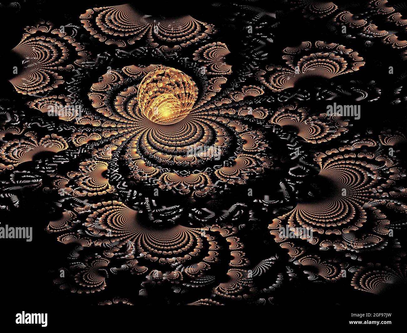 3D Flame Fractal Art Foto Stock