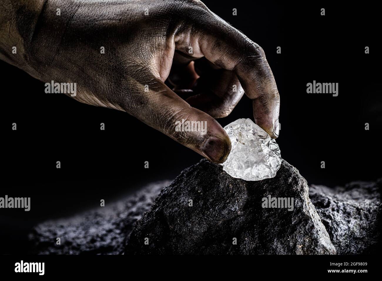 La petalite, la petalite o la castorite è un minerale importante per ottenere litio, l'industria delle batterie, la fonte di litio Foto Stock