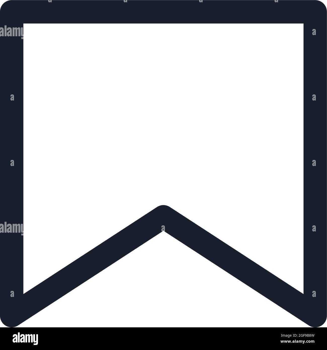 Kiev, Ucraina - 1 agosto 2021: Icona della linea nera del segnalibro. Popolare elemento multimediale instagram. Flag Instagram, simbolo di salvataggio Illustrazione Vettoriale