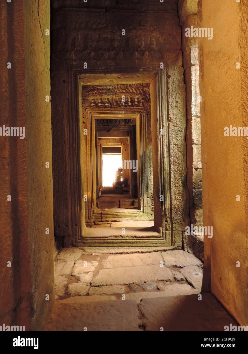 tempio di angkor wat in cambogia Foto Stock