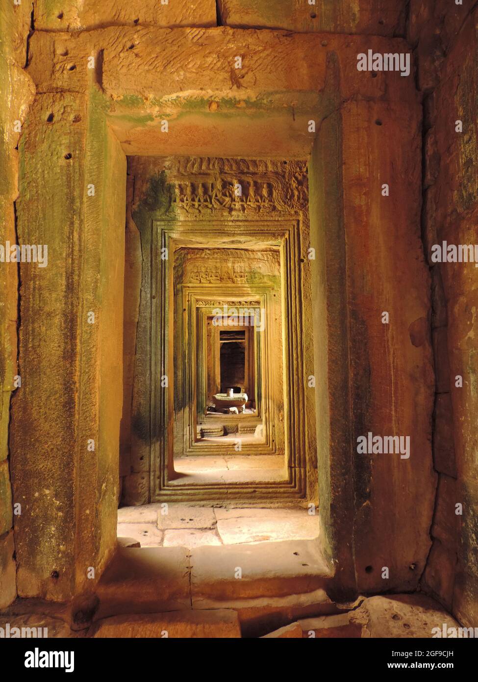 tempio di angkor wat in cambogia Foto Stock