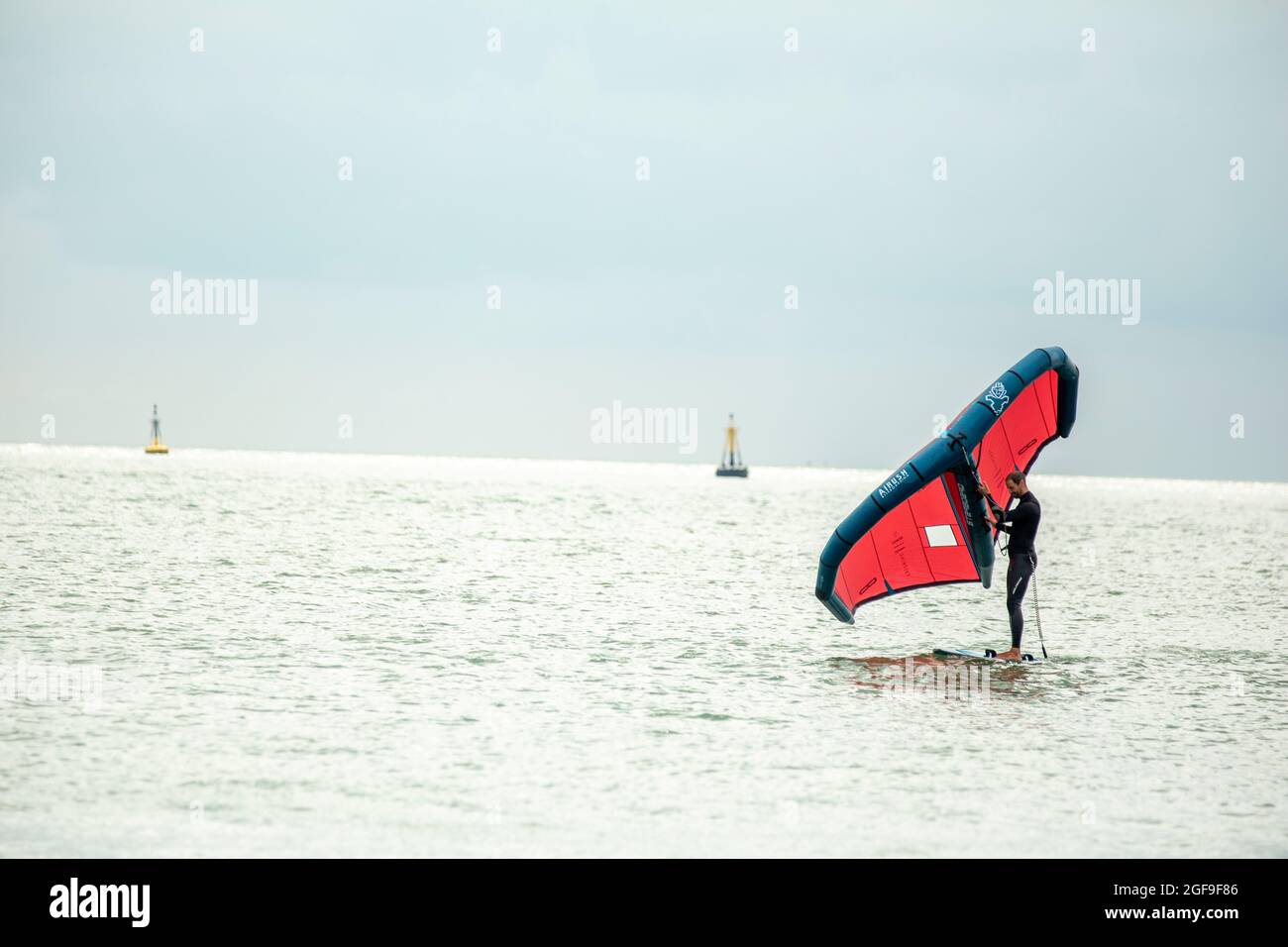 British Kitesurf Freestyle Campionships week-end, Ramsgate, 21 e 22 agosto 2021. Foto Stock