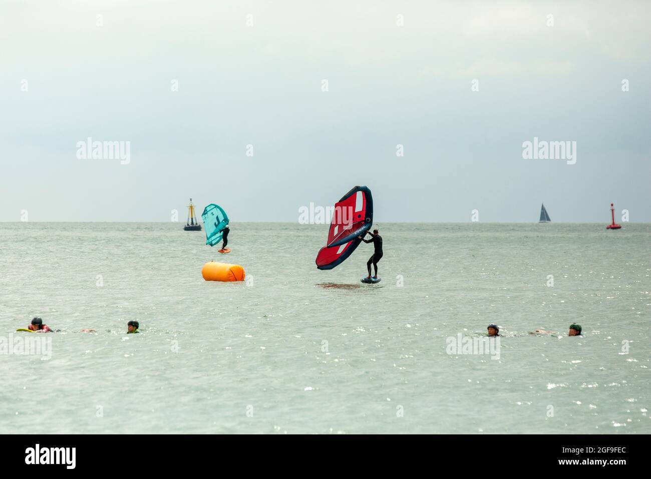 British Kitesurf Freestyle Campionships week-end, Ramsgate, 21 e 22 agosto 2021. Foto Stock