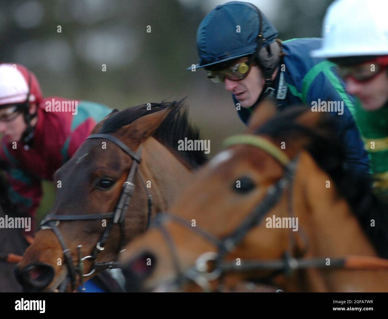 TONY MCCOY A BORDO DEL BLUE TEAL AL FONTWELL PARK. BLUE TEAL NON RIUSCÌ A CONSEGNARE IL VINCITORE DEL 2999TH DEL SUO JOCKEY QUANDO SI MISE IN CAMPO. PIC MIKE WALKER, 2009 Foto Stock