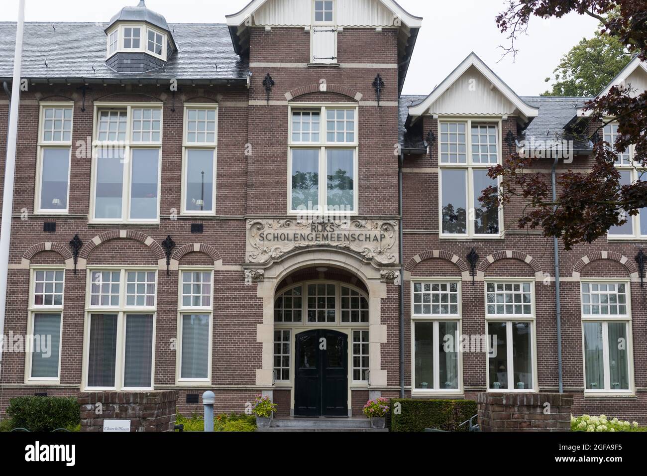 L'ex scuola di HBS fondò 1910 e Rijks Scholen Gemeenschap (RSG) a Coevorden, Olanda Foto Stock