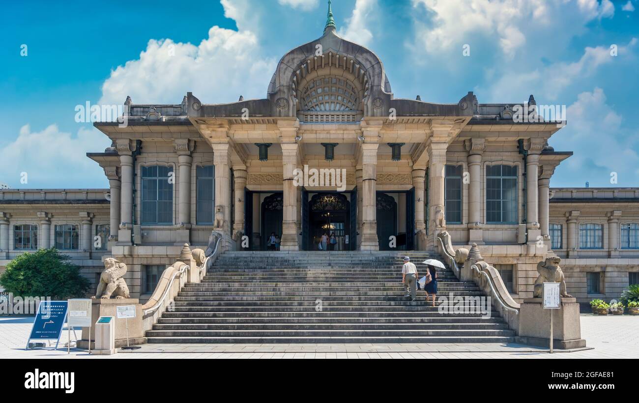 Tokyo, Giappone - Agosto 2018: Tsukiji Honganji è un tempio buddista Jodo Shinshu situato nel distretto di Tsukiji Foto Stock