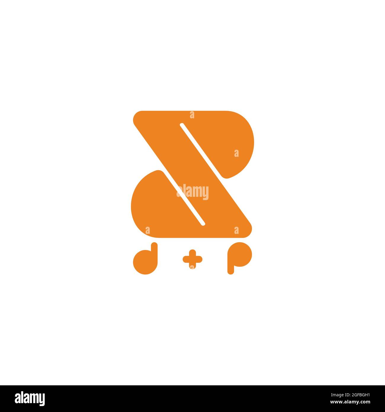 lettera dp semplice vettore di logo di curve geometriche Illustrazione Vettoriale