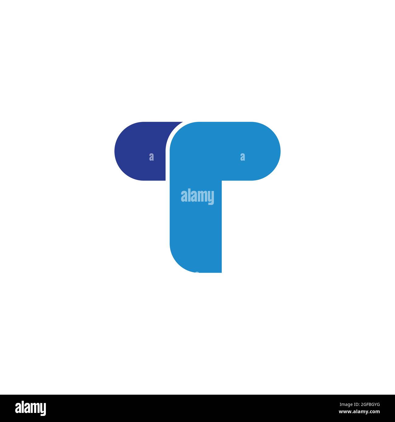 lettera tr forma capsula geometrico semplice logo vettore Illustrazione Vettoriale