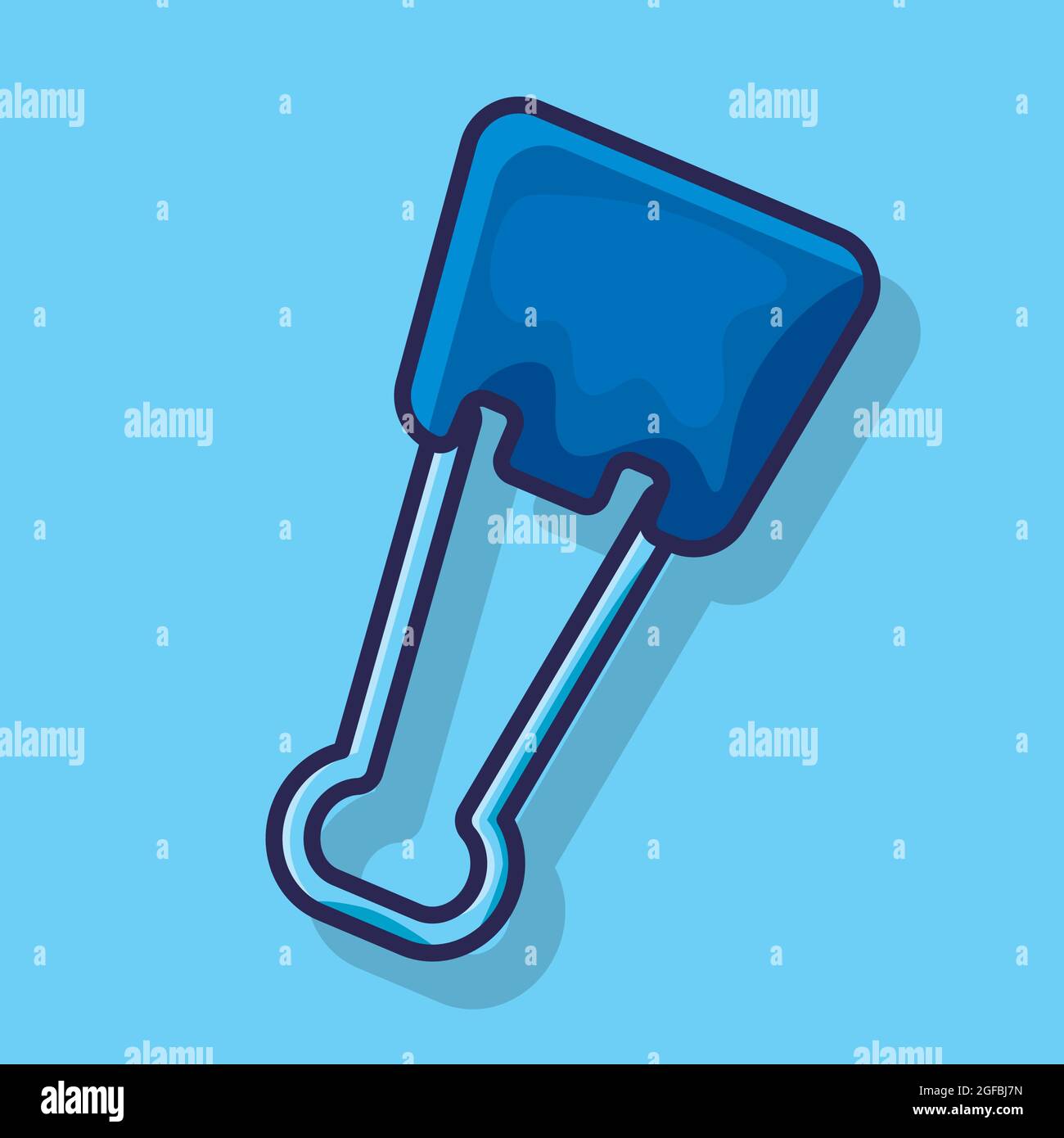 raccoglitore per graffette illustrazioni vettoriali isolate in stile piatto Illustrazione Vettoriale