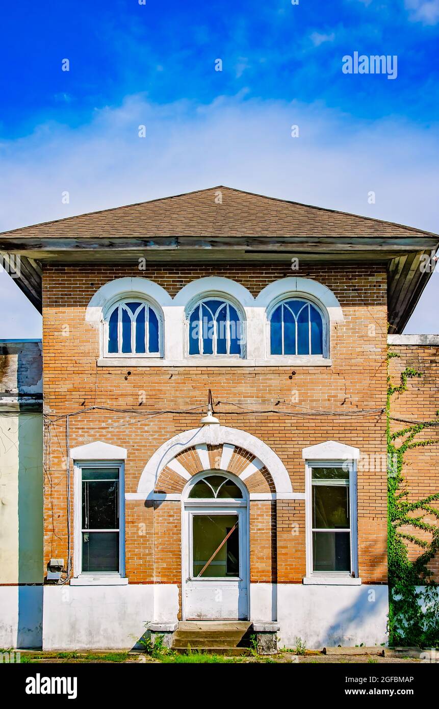 La storica palazzina di ghiaccio di Pascagoula è illustrata, 24 agosto 2021, a Pascagoula, Mississippi. Foto Stock