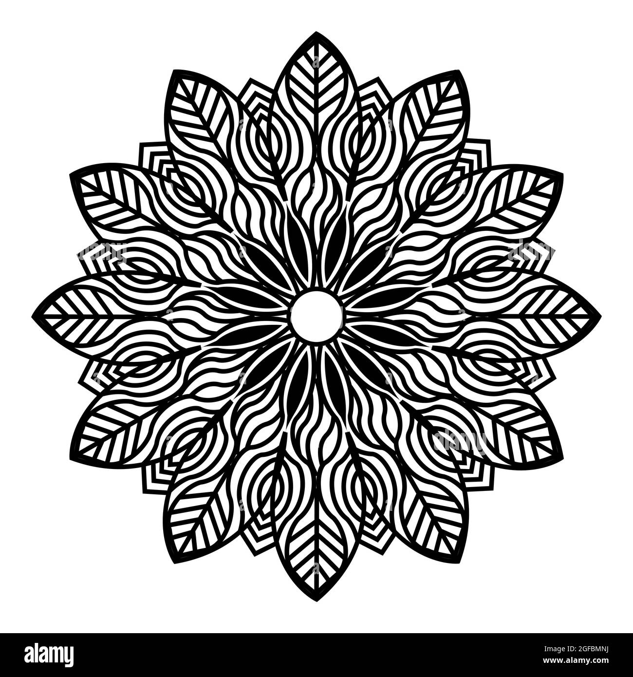 mandala ornamentale di arte astratta vettore decorativo sfondo elemento di illustrazione meditazionale orientale henné design Illustrazione Vettoriale