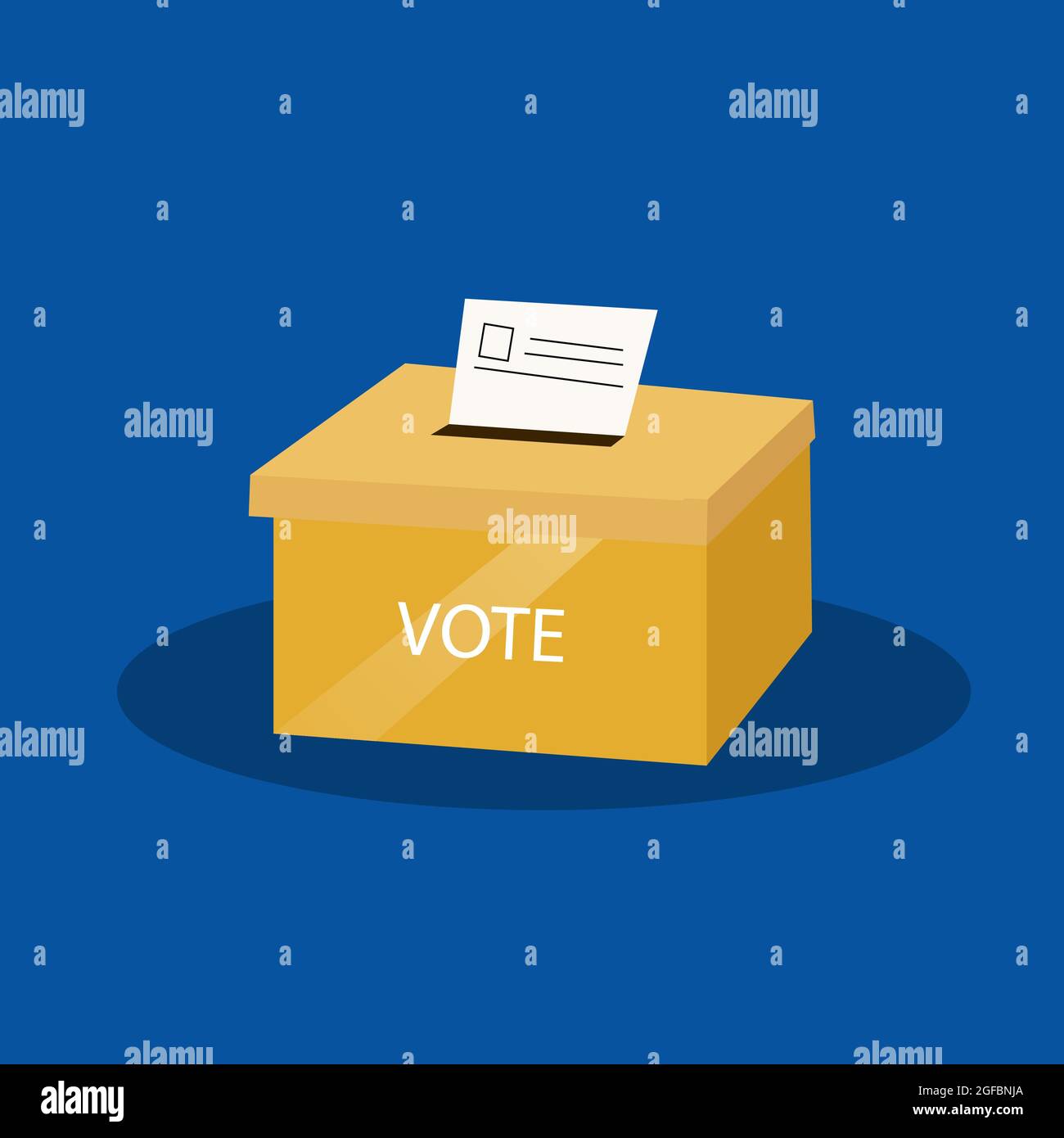 disegno isolato vettoriale con casella di voto Illustrazione Vettoriale