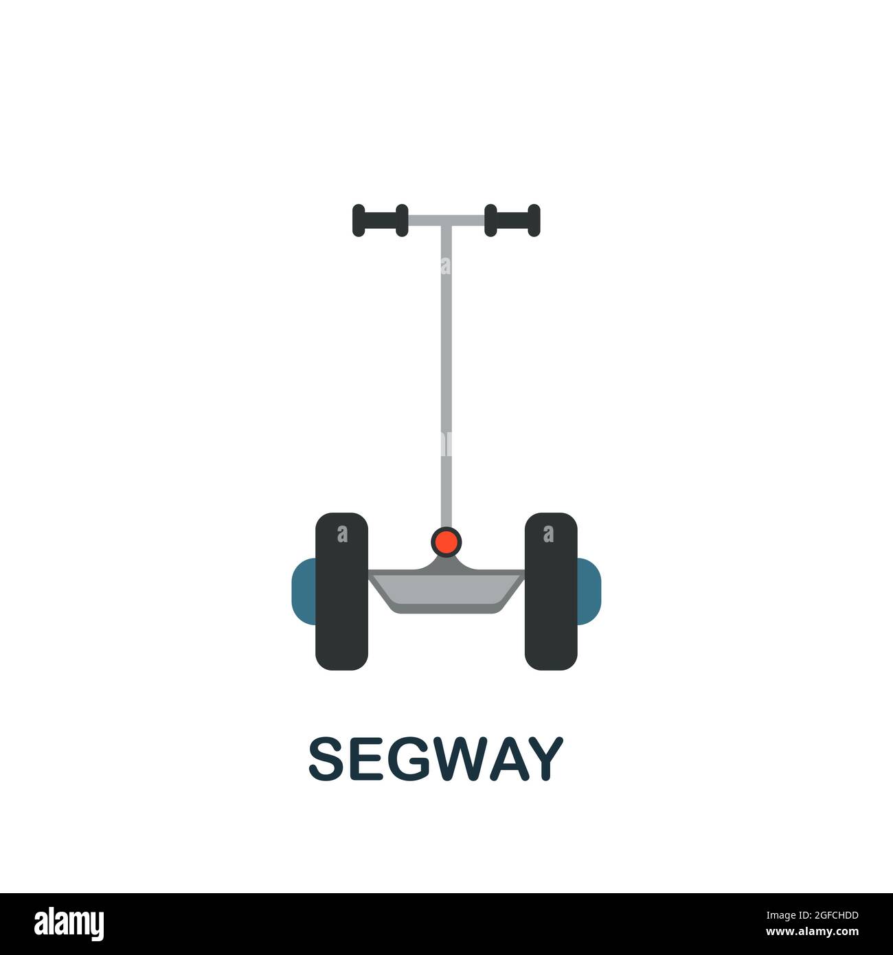 Icona Segway. Elemento di segno piatto dalla raccolta per il trasporto. Icona Creative Segway per web design, modelli, infografiche e altro ancora Illustrazione Vettoriale