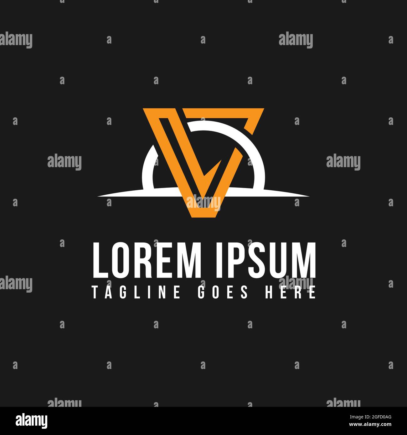 Nuovi loghi vlog un moderno logotipo vettoriale lettera iniziale V logo Illustrazione Vettoriale