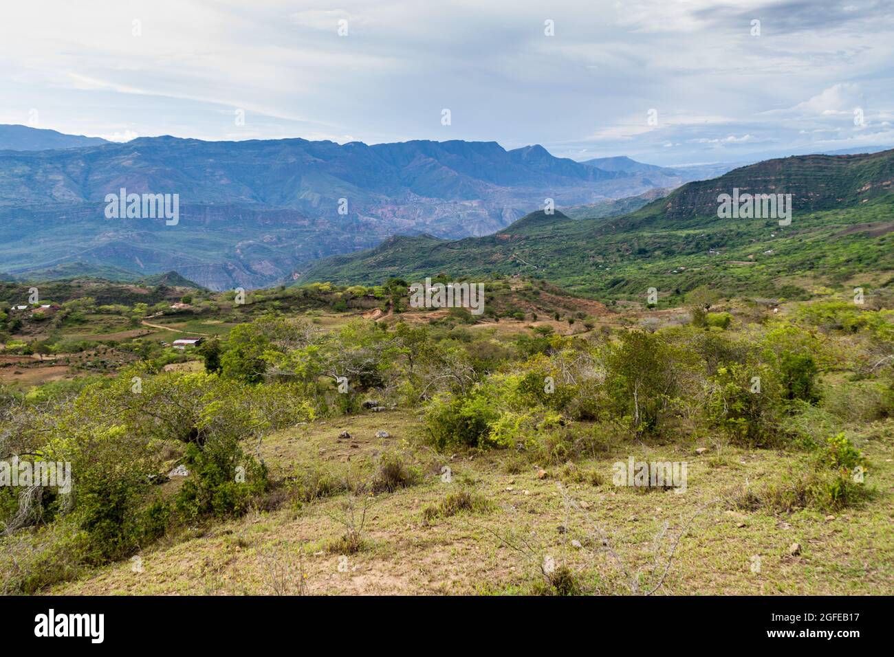 Canyon di Chicamoca in Colombia Foto Stock