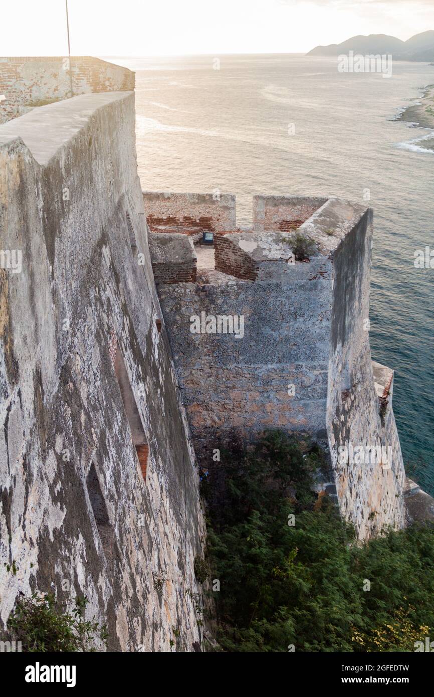 Castello di San Pedro de la Roca del Morro di Santiago de Cuba, Cuba Foto Stock