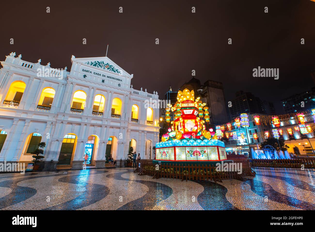 Vista della Santa Casa della Misericordia in Piazza Senado di Macao Foto Stock