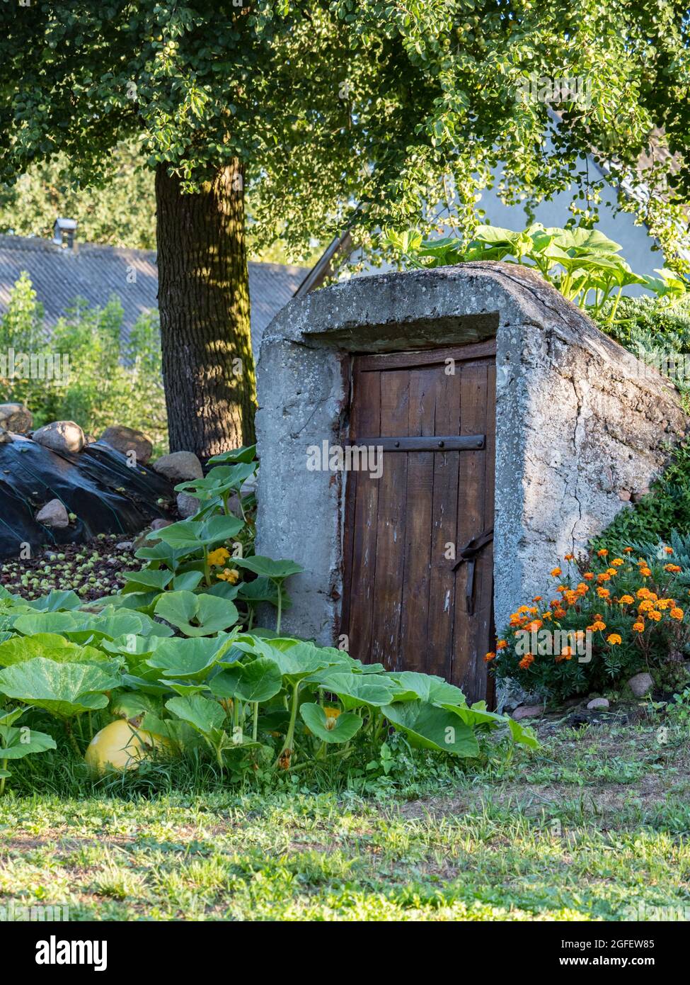 Un antico e tradizionale dispensa. Podlasie. Podlachia. La Polonia, l'Europa. La regione è chiamato Podlasko o Podlasze Foto Stock