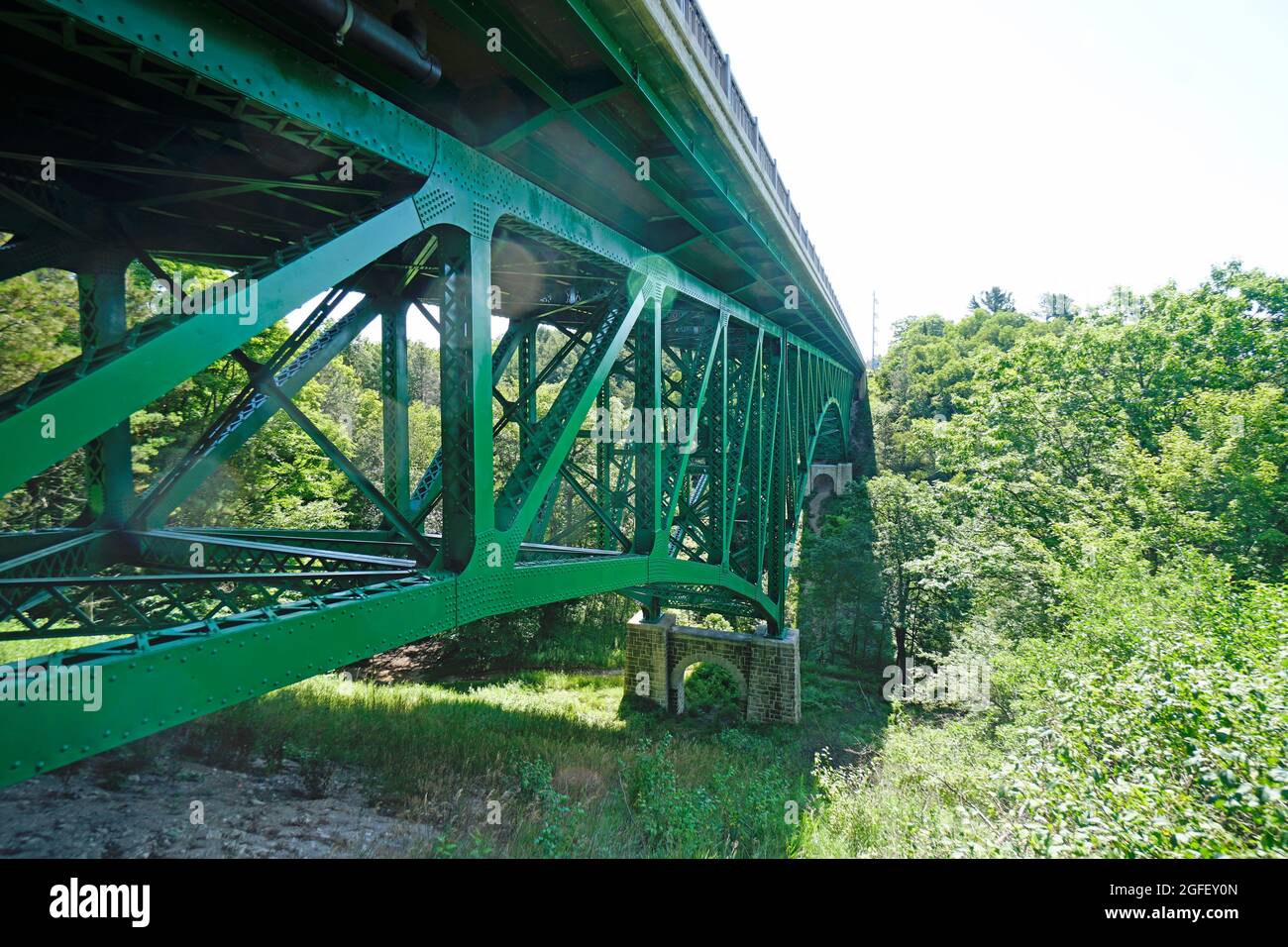 Heath M Robinson Memorial Cut River Bridge Foto Stock