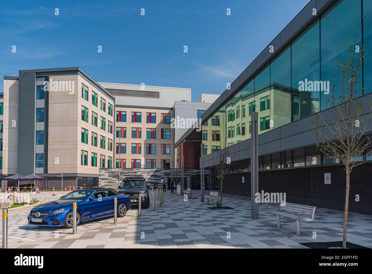 Il nuovo ospedale universitario di Grange - Ysbyty Prifysgol y Faenor, Cwmbran, Torfaen, Gwent. Luglio 2021. Si prega di credito: Phillip Roberts Foto Stock